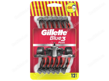 Одноразовые бритвы Gillette Blue 3 Plus, 12шт (цена за набор)