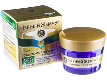 Крем для обличчя Черный жемчуг "Сяйво і зволоження" денний для нормальної і комб. шкіри 26+ 45мл