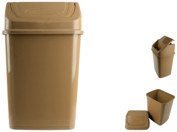 Ведро для мусора с поворотной крышкой Консенсус, 8,5л (Бежевый)