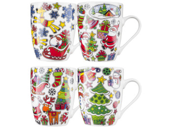 Чашка "Новогодняя" 11,6х8,5х10,4см 350