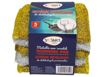 Скребок металевий для миття посуду Smart&Clean, для делікатних поверхонь, 5шт