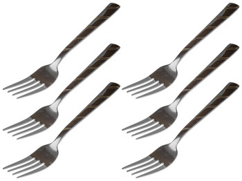 Вилки столовые Stenson Golden Waves нержавеющая сталь 2,7х0,1х20,5см (цена за набор 6шт)