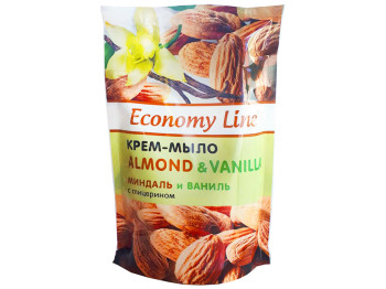 Крем-мыло жидкое с глицерином Economy Line миндаль и ваниль 460мл
