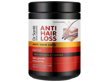 Маска для волос Dr.Sante Anti HairLoss, с аргинином, ниацинамидом, цинком, кальцием пантотенатом, 1л
