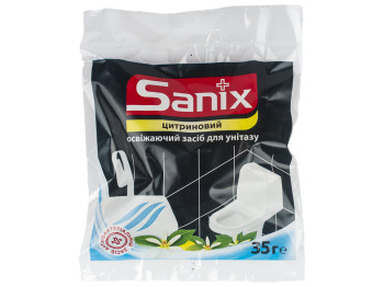 Средство освежающее блок для унитаза Sanix "Цитрусовый" корзинка 35г