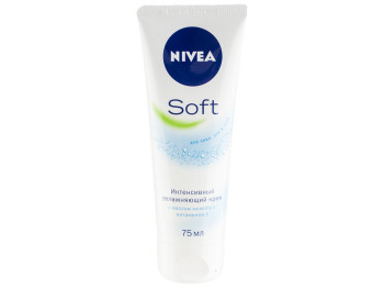 Крем для обличчя, рук і тіла Nivea Soft "Інтенсивний" зволожуючий з маслом жожоба і вітаміном Е 75мл