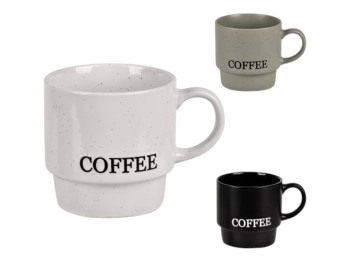Чашка порцелянова Coffee, 360 мл, декор кави, колір білий