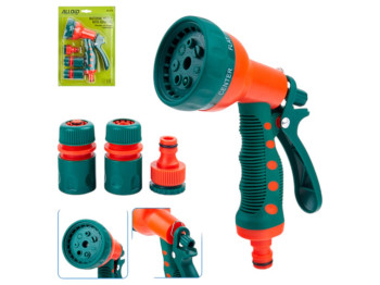 Насадка для полива Alloid, с адаптерами 1/2 дюйма, пластик, цвет зеленый