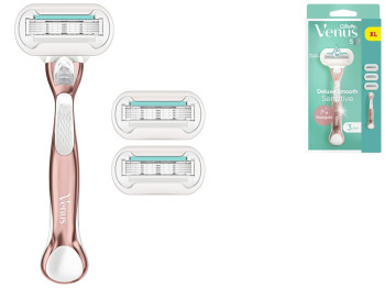 Бритва Gillette Venus Deluxe Sensitive Smooth RoseGold, + 3 картриджа