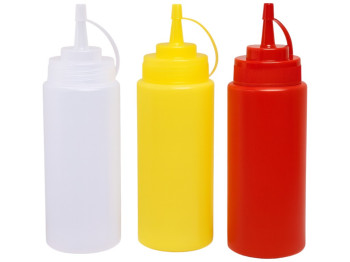 Дозатор для соусу, з носиком-дозатором, пластик, 200мл (ціна за 1шт)