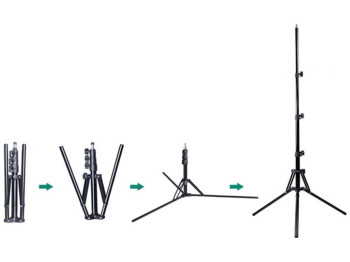 Штатив 2.1м Складной мятая упаковка Цвет Чёрный