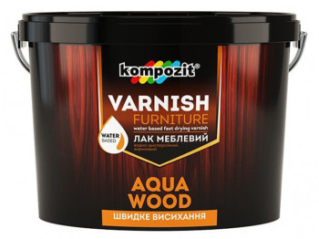 Лак меблевий, глянцевий Kompozit Aqua Wood 0,75л (Композит Аква Вуд)