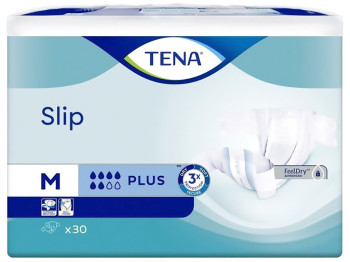 Подгузники для взрослых Tena Slip Plus Medium, 6капель, 30шт