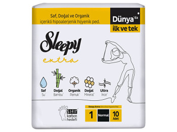 Прокладки гигиенические ультратонкие Sleepy Extra Normal, 5капель, 10шт
