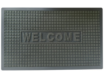 Коврик придверный Wellcome, ПВХ, 45×75см, цвет серый