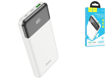 Универсальная мобильная батарея Power Bank Hoco J102 Cool figure PD20W+QC3.0 10000mAh, цвет белый