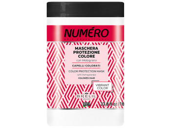 Маска для фарбованого волосся Brelil Numero Color Protection з екстрактом граната, 1л