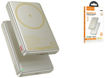Power Bank Hoco Q26A Joy PD20W magnetic fast charging 10000mAh Цвет Титановое золото