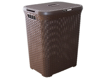 Корзина для білизни Ротанг 45х35х55см 50л (темно-коричнева) 122098