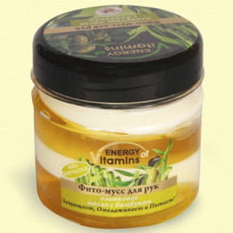 Фито-мусс для рук "Energy of Vitamins" - "Биорукавички" с оливковым маслом и бамбуком 180мл