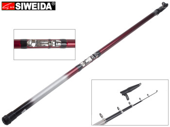 Вудка Siweida "Red Shark" композит, 6 кілець, 5-секційна 5м 5-25г