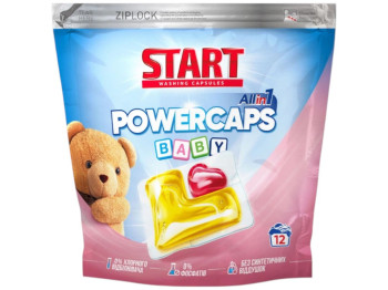Капсулы для стирки Start Baby, для детского белья, без ароматизаторов, 294г, 38×26×25см, 12шт