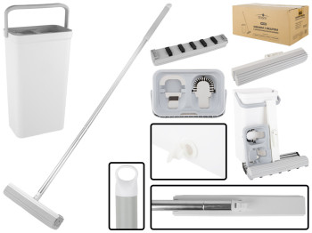 Швабра з відром 23х17х38,5см з автоматичним віджимом 132,5х32,7см Stenson