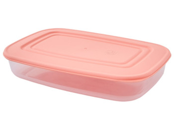 Контейнер для харч. продуктів, прямокутний, (колір прозорий абрикос) 2,5л 167025