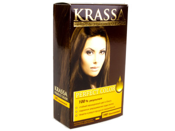 Гель-краска для волос стойкая "Krassa Perfect Color" с окислителем 9% тон 340 Каштановый