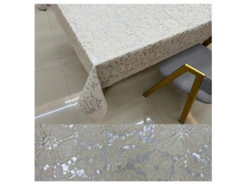 Клеенка ПВХ LACE белая, 1,37х20м (цена рулон)