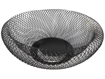 Фруктовница металлическая Stenson 25,3х25,3х9,5см