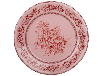 Тарелка Heritage Toile Collection фарфоровая винтажная розовая 22×2.5 см