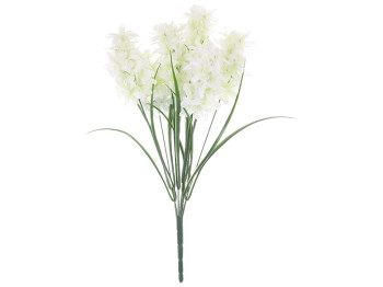 Букет Гиацинт, 7шт на ветке, 48см, цвет – белый