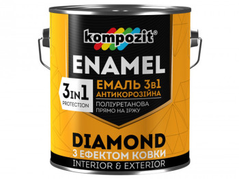 Емаль антикорозійна 3в1 Diamond Kompozit 2,5кг (Композит Діамант) Графіт
