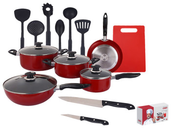 Набор посуды Bravo Chef (цена за набор 18 предметов) 6900068598928