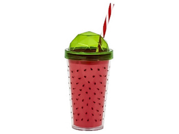 Стакан с трубочкой Herevin Watermelon, 540мл, 8699038090880
