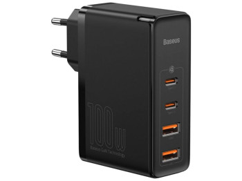 Мережевий зарядний пристрій Baseus GaN2 Pro Quick Charger 2C+2U 100W CCGAN2P-L Колір Чорний, 01