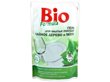 Гель для миття посуду BIO Formula "Чайне дерево і м'ята" дойпак 500мл