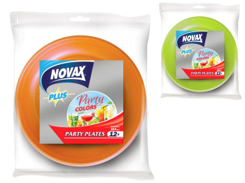 Тарілки десертні кольорові 16cм Novax Plus 12шт
