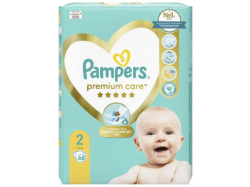 Подгузники Pampers Premium Care Mini, размер 2 (4–8 кг), 68шт