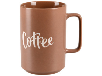 Чашка Limited Edition Time Coffee, фарфор, 490мл, цвет коричневый