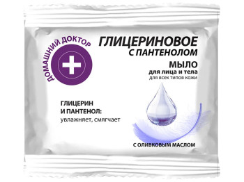 Мило туалетне Домашній Доктор Гліцерин з пантенолом 70г