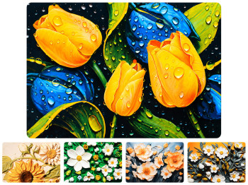 Коврик в ванную Bloom, диатомит, цветочный принт, 38×58 см, 5 дизайнов (цена за 1шт)