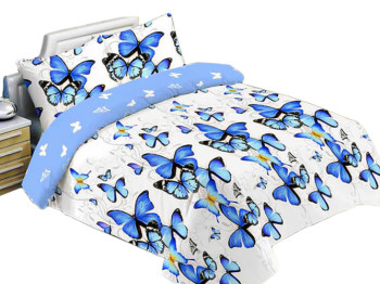 Комплект постельного белья 100% хлопок двухспальный Бабочка, 2 наволочки 50х70см 