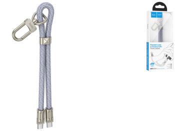 Кабель USB Hoco GH5 Type-C to Type-C 60W 0.22m Колір Синiй