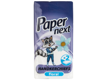 Платки бумажные носовые двухслойные Paper Next 8шт Цветок