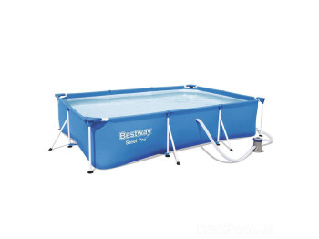 Басейн прямокутний каркасний Steel Pro. Bestway 56411