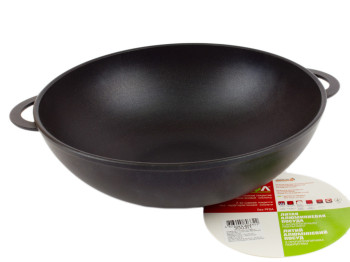 Сковорода алюм. без крышки " WOK " с двумя литыми ручками, антипригарное покрытие 30см  3003П