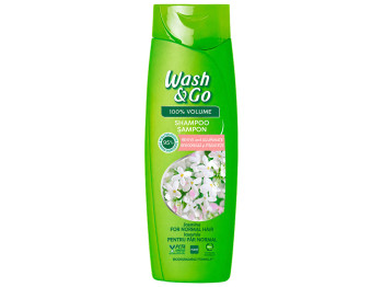 Шампунь Wash and Go 100% Volume с экстрактом жасмина, для нормальных волос, 360 мл