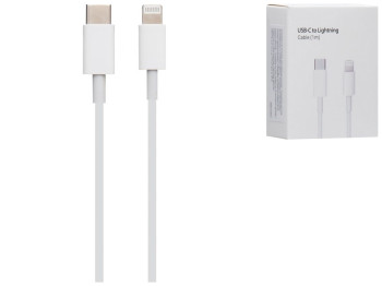 Кабель USB Cable Onyx Кабель USB-C to Lightning No Logo, Белый